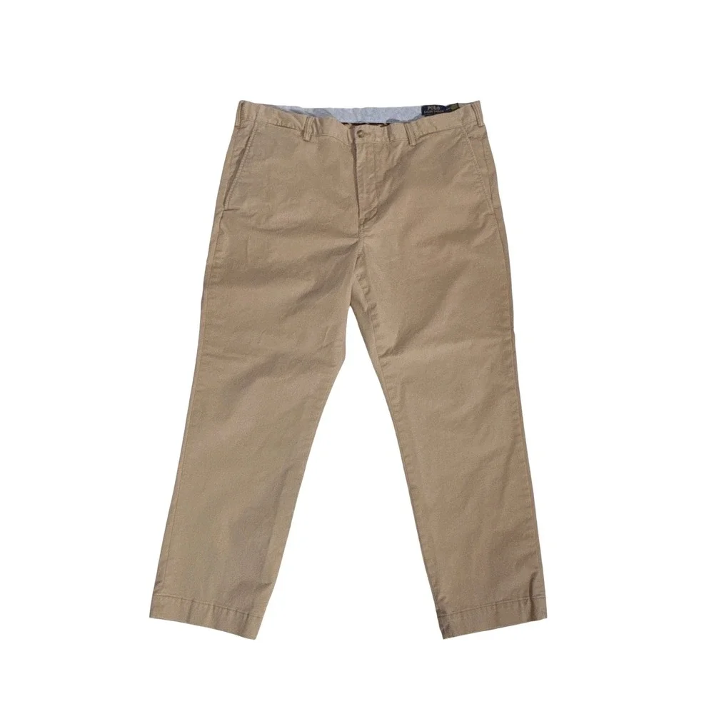 Polo Ralph Lauren Chinos Mens‎ 40x30 Tan Excellent Stretch Straight Fit Pants